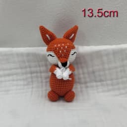 Handmade Kid Room Deco Stuffed Plush Toy Animal Amigurumi Handcrafts Kids Gifts Soft Fox Cow Lamb Birthday Sleeping Dolls