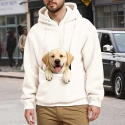 Hot Selling Hoodie 2025 Man Pullover Unisex Cat And Dog Bag Hooded Sweatshirt Pocket Pet Bag Holder Fleece Sweatshirts For Man
