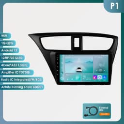 2Din Android13 Car Radio For Honda Civic 9 FK FB 2012-2017 wireless carplay Intelligent Screen 2din autoradio DSP 4G 360Camera