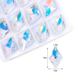 AB Color Crystal Pendant Beads Charms Multi -shape Glass Beads Jewelry Gems Stones for Jewelry Making Supplies DIY Earrings