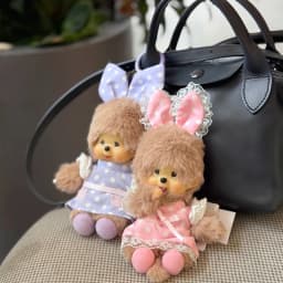 2026 NEW Monchhichi Plush Doll Pendant Kawaii Monkey Keychain Cute Cartoon Couple Keyring Bag Charms Birthday Gift 몬치치 モンチッチ