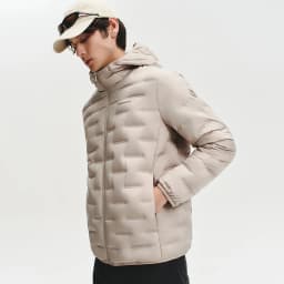 BOSIDENG Men's Hooded Lightweight down Jacket Warm Zipper Casual Winter Outerwear Coat for Outdoor