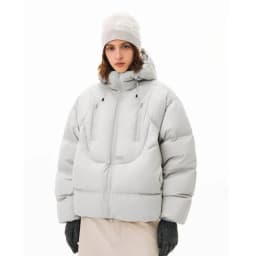 Couple's Short Thickened Cotton Jacket Loose Fit Warm Men's Outerwear Korean Style Commute Polyester Fabric Hooded Zipper