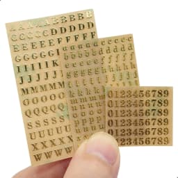 6 Sheets 3mm Glitter Alloy Alphabet Letters Number Stickers for Resin Casting Decoration DIY Crafts Scrapbook Golden/Silvery