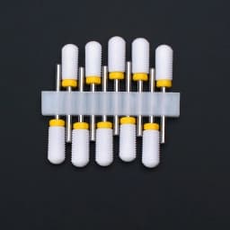 10pcs Ceramic Nail Drill Bits Set Milling Cutter for Electric Manicure Bit Flame Corn Files Pedicure Machine Polish Accesoires