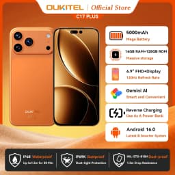 OUKITEL C17 PLUS Smartphone Global Version 6.9'' 16GB(4+12)+128GB 120Hz NFC Gemini AI