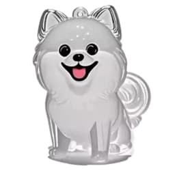 Clear Pet Hair Keychain Cute Dog Fur Keepsake Holder Creative Transparent Pet Hair Memorial Collection Pendant For Dog/Cat