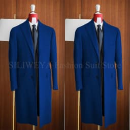 Simple Classic England Style Cotton Overcoat Men Thick Custom Made Single Breasted Pocket Coat Casual Winter Warm Jacket
