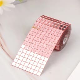 4x100cm Creative DIY Glass Mirror Stickers Mosaic Glass Self-adhesive Mirror Wall Stickers 3D Background Wall Mirror Decoration