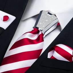 DiBanGu Business Plaid Black Solid Luxury Elegant Silk Ties for Men Designer Tie Buckle Handkerchief Cufflinks Wedding Accessory