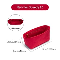 CRAZYSMITH Original Velvet Bag Organizer For LV Speedy 20 25 30 35 Purse Insert Handbag Inner Bag Portable Storage Makeup Bags