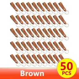 1/100pcs 8Color PU Leather Keychain Business Gift Suitable for Men and Women Car Key Strap Waist Wallet Keychains and Keyrings