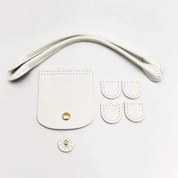 3Pcs/Set PU Leather Flap Cover Making Handbag Dumpling Bag Solid Color Leather Shoulder Bag Strap Crochet Handbag Accessories