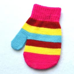 Baby Gloves For 1-4Y Children Winter Warm Patchwork Knitted Mittens Kindergarten Student Full Finger Gloves Knitting Kids Gloves