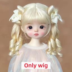 1/6BJD Wig Bangs Ponytail Curly Soft Mohair Wig Braids Suitable for 30cm DD SD Doll Wig Toy Accessories 6-7 Inches Hair