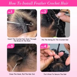 Miracle Knots Deep Curly Feather Crochet 100% Human Hair Invisible Knots Pre Looped Feathered Crochet Human Hair Pre Braided 1B Natural Colored Boho Braids Deep Wave Hair Weave Bundles Remy Human Hair Extensions Free Shipping