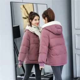 New Winter Women's Cold Coat Parkas Super Hot Hooded Padded Jacket Cropped Jacket Plus Size Jacket Loose Korean Fashion