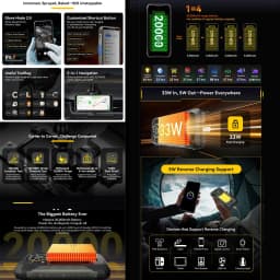 Blackview ROCK 5 Rugged Smartphone 6.78'' 2.4K Display 20000mAh Battery 33W 6GB / 12GB+256GB 108MP Camera Android 16 NFC Mobile