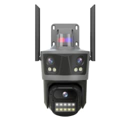 Hiseeu Three Lens PTZ IP Camera Outdoor 8MP HD Three Screen WiFi Security Auto Tracking Dual Len Wireless CCTV Camera ICsee