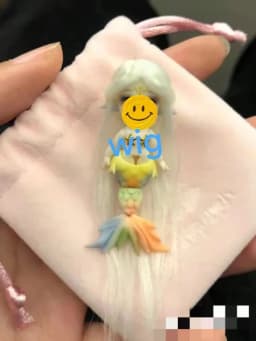 5cm mini mermaid doll hair custom hair mini BJD doll hair
