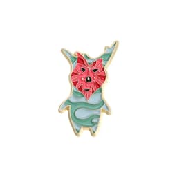 Cartoon Game Elf Enamel Pins Custom Leaf Spliced Fox Octopus Brooches Lapel Badges Animal Plant Jewelry Gift for Friends