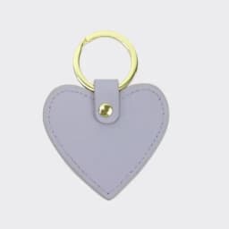Free custom monogram logo leather keyring saffiano heart shaped kechians for promotion gift keychain ring keychain