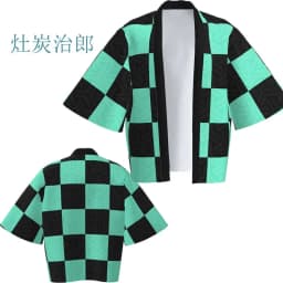 Demon Killer Cartoon Kimono Style Jacket Anime Cape Half Sleeve Cardigan