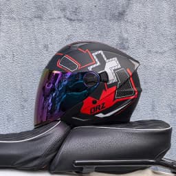 ORZ motorcycle helmet, half face, double mirror, all season men's and women's fashion, half helmet, all season universal