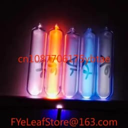 99.999% pure rare luminescent gas element seriesMulti piece sealed glass tube containing