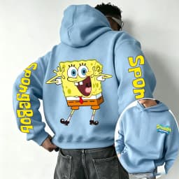 Happy SpongeBob SquarePants Cartoon Anime 2026 New Spring and Autumn Fashion Hoodies for Men and Women