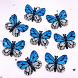 Resin Shiny Colorful Crystal Butterflies Flatback Rhinestone 1 Hole Appliques Ornaments 10pcs Home Figurines decor Crafts