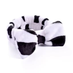 Stripe Polka Dots Leopard Coral Fleece Soft Headband Cross Top Knot Hairband Women Girls Wash Face Spa Headwear Hair Accessories