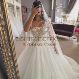 Eightree Elegant Princess Wedding Dresses 2024 Sleeveless Sequines Tulle Wedding Gowns Boho Beach Bridal Prom Dress Customized