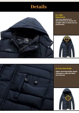 New Solid Color Plush Cotton Jacket Men's Casual Parkas Loose Jacket Winter Men Warm and Anti Cold Zipper Hooded Jacket