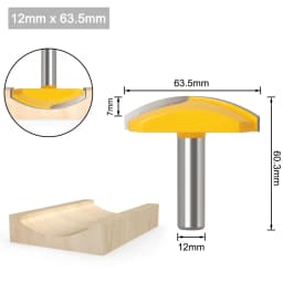 6 8 12mm 1/4 1/2" Shank Thin Bottom Cleaning Router Bit Woodworking Round Bottom Milling Cutter For Circular Grooving