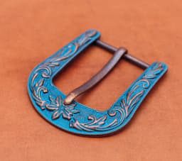 HUGE BIG VINTAGE COPPER FLOWR RODEO RANGER COWBOY TEXAS WESTERN PIN BELT BUCKLE