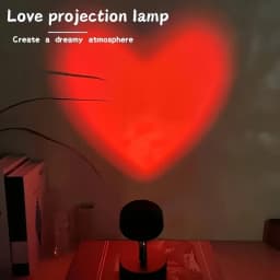 1PC USB Sunset Projection Lamp with 180° Rotatable Heart-Shaped Light, Perfect for Bedroom Decor, Photography Lighting & Room Am