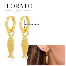 925 Sterling Silver ear needles Animal Butterfly/Elephant/Shell Pendant Hoop Earrings For Women Fashion Jewelry Accessories