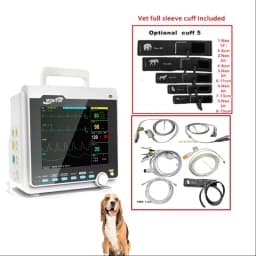 CONTEC CMS6000 Adult Neonate Vet Portable 6 Parameter Patient Monitor vital signs monitor ECG NIBP RESP SPO2 PR TEMP