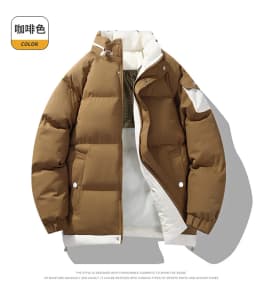 2026 winter casual down cotton jacket Men's short cotton coat trendy solid color thicken warm women's coat youth winter jacket