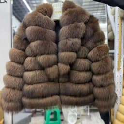 Real Fox Fur Turn-down Colla Coat With Genuine Leather Wholeskin Natural Fox Fur Jacket Outwear Luxury Women Winter New