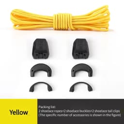 Quick Lock No Tie Shoelaces for Sneakers Salom Easy Install Elastic Shoe Laces with Buckle Anti-Slip Lazy Laces for Daily Shoes