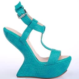 Platfrom Strange Crocdile Leather Sandas Sexy Pointed Toe Slingback Customized New Arrivals Fashion Women Modern Shoes
