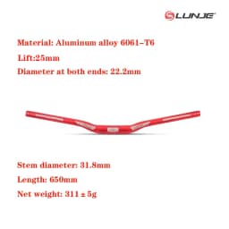 MTB Handlebar Aluminum Alloy Bicycle Handlebar for Road Mountain Bike Handlebar 31.8mm*650/720/780mm Steering Wheel for Bicycle