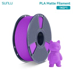 SUNLU 1Roll PLA Matte Filament 1.75mm 1kg Spool (2.2lbs) Smooth Matte Finish Neatly Wound Filament Fit Most FDM Printer