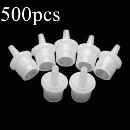20Pcs Eyelash Glue Bottle Plug Adhesive Cup Nozzle Adhesive Holder Stopper Individual Eyelashes False Lash Extension Tools