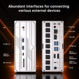 MSECORE AI Max+395 Mini PC AMD Radeon 8060S IGPU 126TOPS AI Compute LPDDR5X 10G+2.5G Dual LAN WiFi6E Windows11 8K Gaming Desktop
