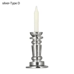 1:12 Scale Dollhouse Candle Holder Miniature Candlestick Doll Accessory Mini Desktop Ornament Playing House Scene Model Kids Toy