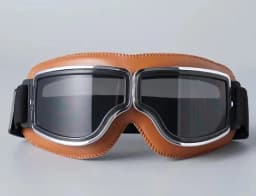 Motorcycle Glasses Windproof Motorcycle Helmet Glasses Sunglasses Retro Universal Folding Leather Retro Motorcycle Accessories