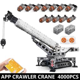 Mould KING 17002 Technical Car Toys The muc-10123 RC Motorized Crane Liebher LTR 11200 Truck Model Building Blocks Kids kicks
